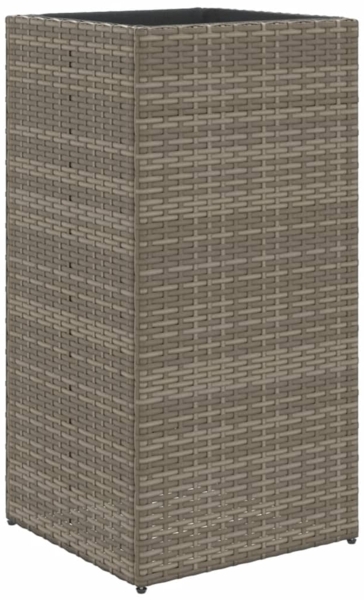 vidaXL Pflanzkübel Grau 40x40x80 cm Poly Rattan 366415