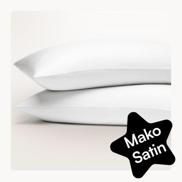 Seralino Kissenbezüge Mako Satin Kissenbezug (100% Bio Baumwolle) weich, hautfreundlich, (2 Stück), Fairtrade/ GOTS zertifizierte uni Kissenhülle mit Reißverschluss