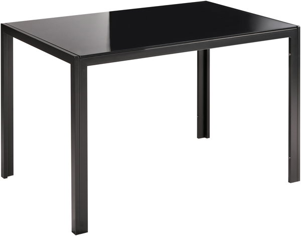 Esstisch LAVOS Schwarz 120 cm 80 cm Sicherheitsglas