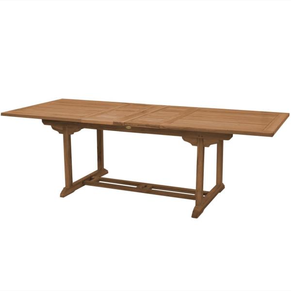 Esstisch ausziehbar Parma Teak Massivholz - Breite: 100 cm - Länge: 200 bis 300 cm Bild 4