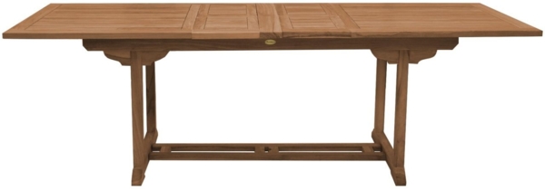 Esstisch ausziehbar Parma Teak Massivholz - Breite: 100 cm - Länge: 200 bis 300 cm Bild 5