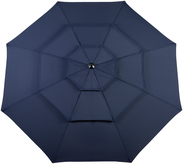 Sonnenschirm rechteckig, Doppelseite, 294x294x250 cm, marineblau, mit Kurbel & Neigung (ohne Ständer) Bild 4