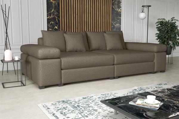 Big Sofa Couchgarnitur Megasofa Riesensofa AREZZO Stoff Now or Never Milchkaffee