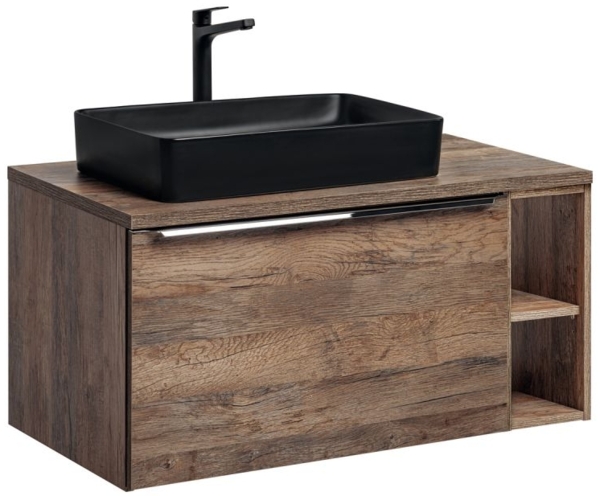 Waschtischunterschrank 2-tlg AKAN 100cm Vintage Eiche ohne Waschtisch