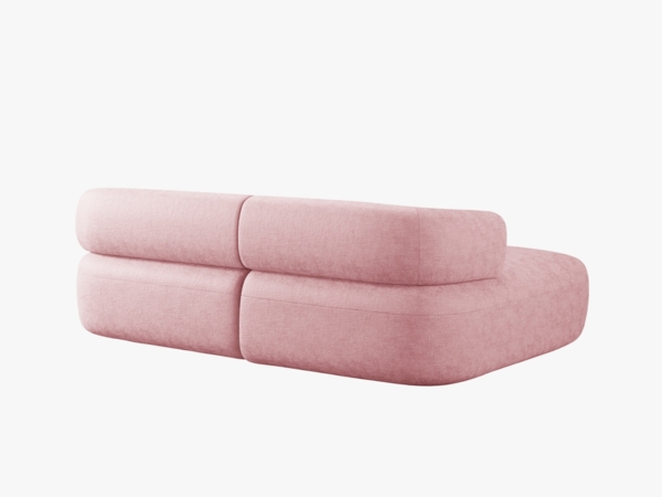 Micadoni 5-Sitzer Ecksofa Jenny Kleine Version Links Chenille Perfect Harmony Rosa Bild 4