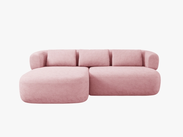Micadoni 5-Sitzer Ecksofa Jenny Kleine Version Links Chenille Perfect Harmony Rosa Bild 1