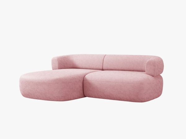 Micadoni 5-Sitzer Ecksofa Jenny Kleine Version Links Chenille Perfect Harmony Rosa Bild 3