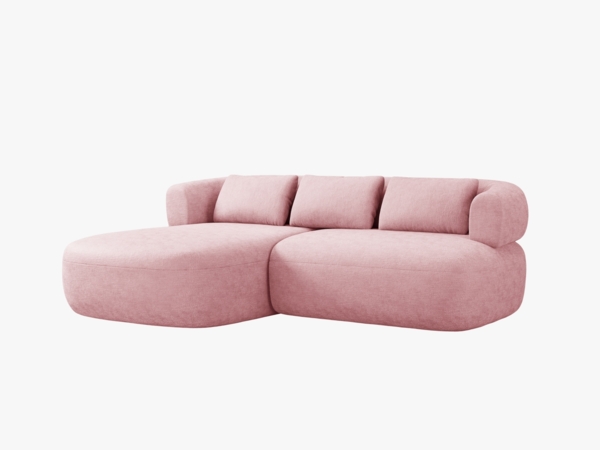Micadoni 5-Sitzer Ecksofa Jenny Kleine Version Links Chenille Perfect Harmony Rosa Bild 2