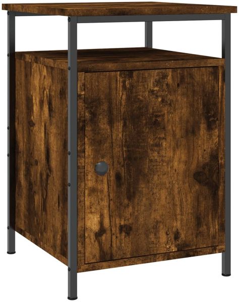 Nachttisch, Beistelltisch modern Räuchereiche 40x42x60 cm Holzwerkstoff