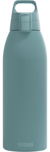 SIGG - Isolierte Trinkflasche - Thermosflasche Shield Therm One Morning Blue - kohlensäurehaltige Getränke - Auslaufsicher - Spülmaschinenfest - BPA-frei - 90% recycelter Edelstahl - Graublau - 1,5L