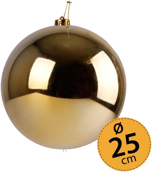 Christbaumkugel gold Weihnachtskugel ⌀ 25 cm Baumschmuck Deko-Kugel glänzend