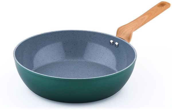 CS Koch-Systeme Schmorpfanne PURE, antihaftbeschichtet, grün, Aluminium (1-tlg), antihaftbeschichtet