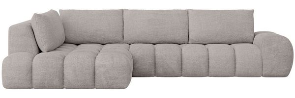 OTTO home Ecksofa AZITA L-Form, XL 296 cm - Designsofa in Bubble-Optik, lose Rückenkissen, traumhafte Steppung