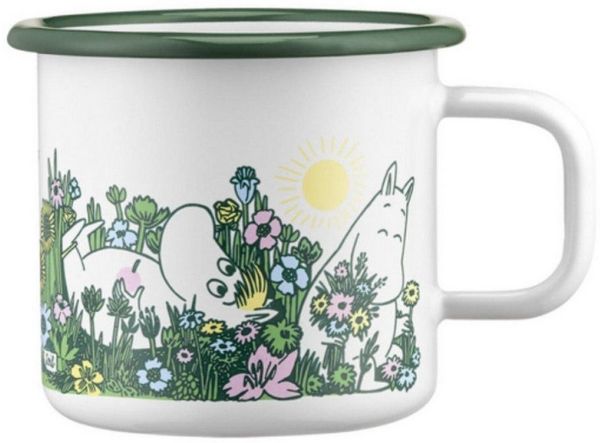 Muurla Kindergeschirr-Set Tasse Mumins Moomin In The Garden Weiß (370 ml)