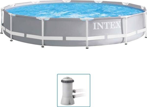 Intex Prism Frame Premium Pool mit Zubehör 366x76 cm