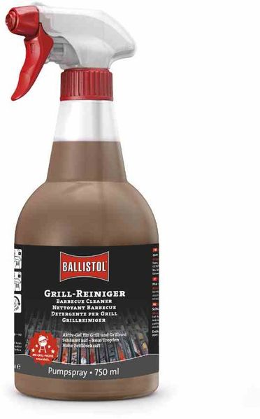 Grill-Reiniger 750 ml Aktiv-Schaum – starker Fettlöser gegen Eingebranntes & Marinaden, für Edelstahl, Emaille & Kunststoff, biologisch abbaubar
