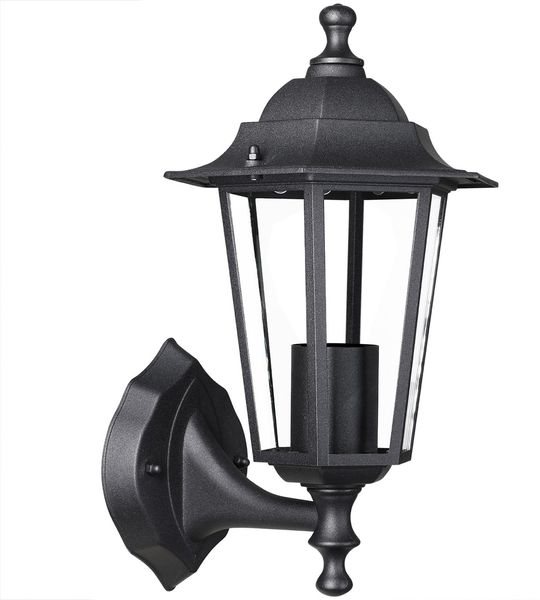 MONZANA® Wandleuchte für Außen, IP44, wetterfest, Aluminiumguss, Vintage-Laterne, E27, Außenleuchte für Wand & Gartenbeleuchtung