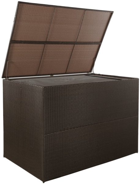 vidaXL Garden-Auflagenbox Braun 150x100x100 cm Poly Rattan 44246