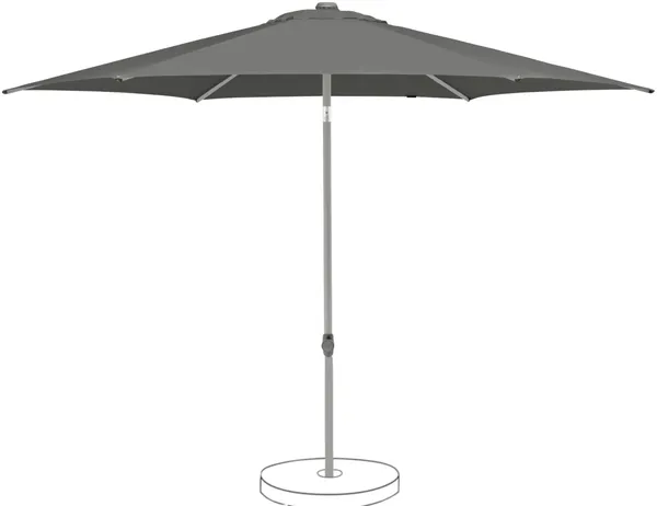Suncomfort by Glatz Sonnenschirm / Mittelmastschirm "Pop Up 250", stone grey, Ø 250cm
