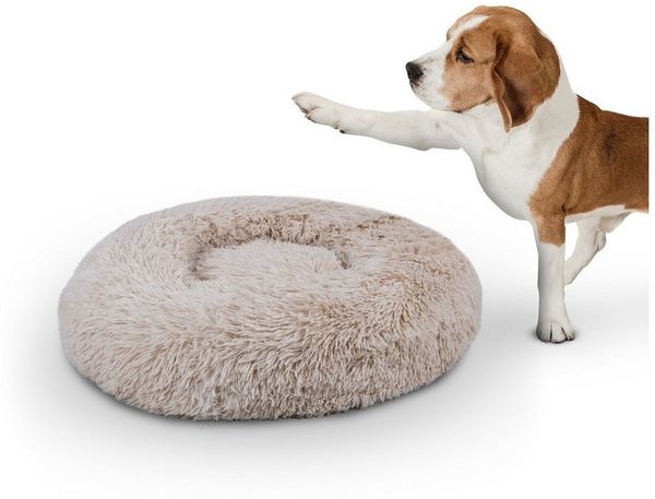Bestlivings Tierbett Haustierbett Fluffy, Polyester, Hundekissen rund flauschig, rutschfest - Hundebett Katzenbett