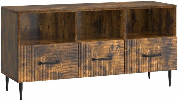 vidaXL TV-Schränk Geräucherte Eiche 102 x 34,5 x 50 cm Holzwerkstoff 894910