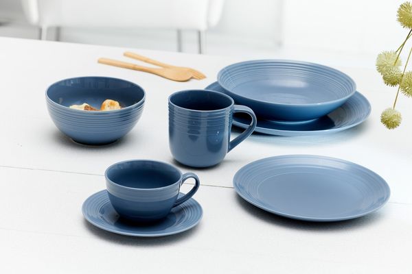 Kaffeeservice 18 tlg. Levi blau