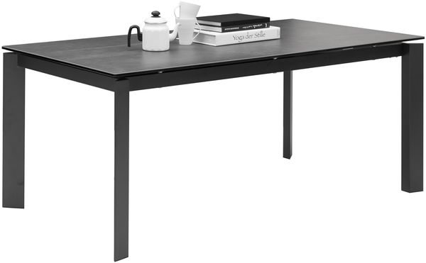 Esstisch >Paul< ausziehbar bis 240cm, anthrazit, Keramik - 180(240)x76x95cm (BxHxT)