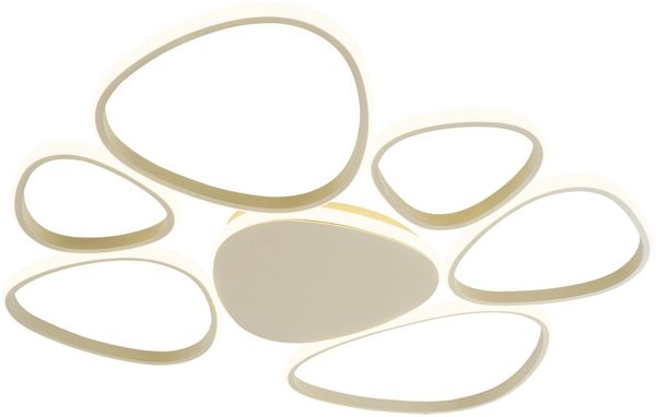 Novel LED-Deckenleuchte, Kunststoff sand, 89.5 x 4 x 79 cm, LED-Leuchtmittel enthalten