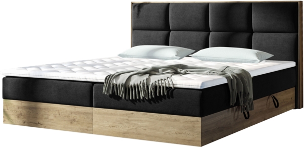 Mirjan24 Boxspringbett Marinez, Dunkelgrau 160x200 cm