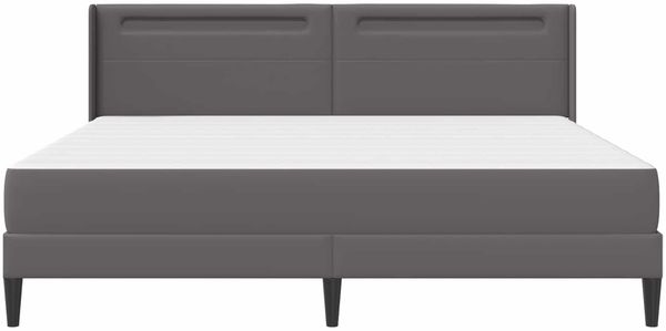 vidaXL Bettgestell mit Matratze Grau 180 x 200 cm Kunstleder 3414918 Bild 8