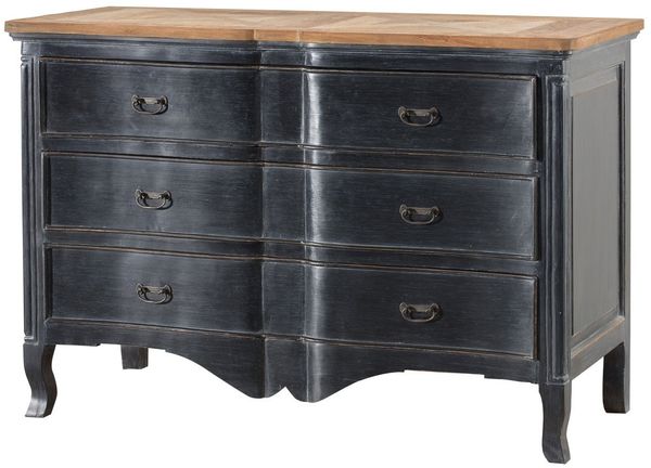 Dekoria Kommode Tulon 130x55x90 old black & natural
