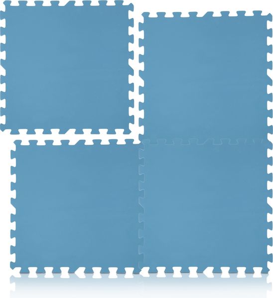Pool-Bodenschutzmatte, Unterlegmatte zum Schutz ihres Pools, 8 Stück ( 50x50x0,4 cm ) - 2m² - Robustes Stecksystem beliebig erweiterbar Blau 50x50cm (16 Stück - 4m²)