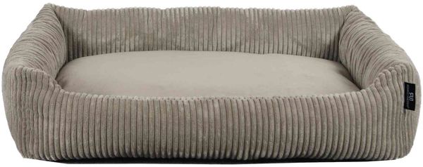 ROHRSCHNEIDER Hundebett - Cord, Hundekorb, Tierbett, Wendekissen, Bezug waschbar, rutschfest Taupe 15x70x49cm