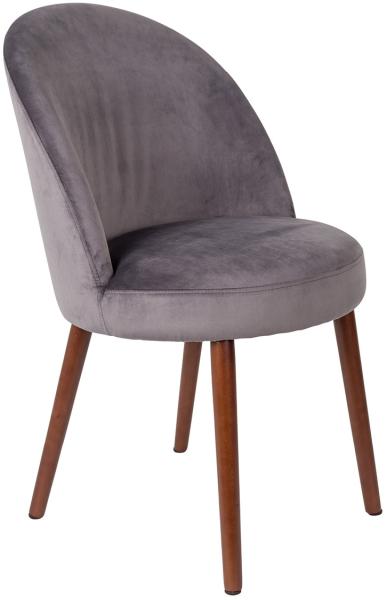 Esszimmerstuhl BARBARA VELVET Samt Grau von DutchBone