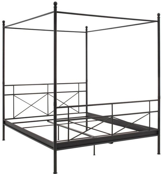 loft24 Himmelbett Tanja, Metallbett im Landhausstil, 180x200 cm