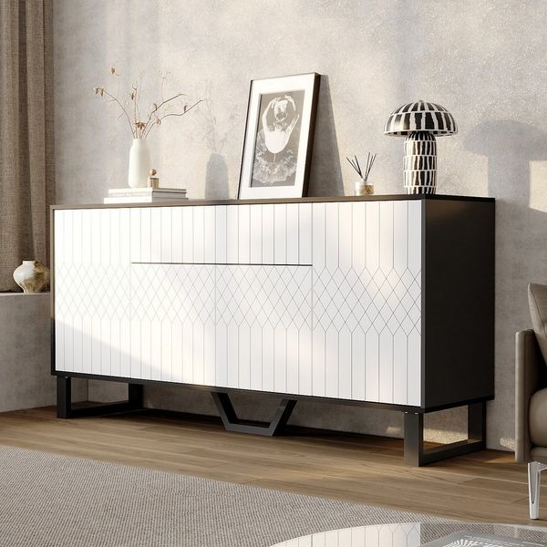 FUFU&GAGA Sideboard für Wohnzimmer, Küche und Flur, 160 cm B