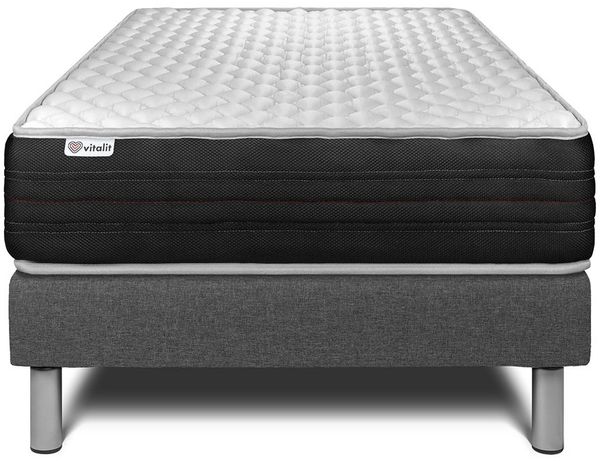 Matratzenset VITAL MEMO ONE 90 x 190 cm Bettrahmen Kit grau