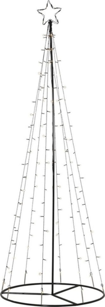 Star Trading 807-50 Weihnachtsdekoration ERDSPIESS-BAUM LIGHT TREE LED 170X0,066W Stahl schwarz H:210cm Ø75cmIP44