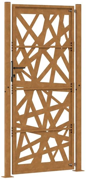 vidaXL Gartentor 100x200 cm Cortenstahl Helles Design 4100958 Bild 7