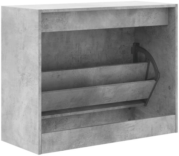 vidaXL Schuhschrank Betongrau 80x34x63 cm Holzwerkstoff 839962 Bild 7