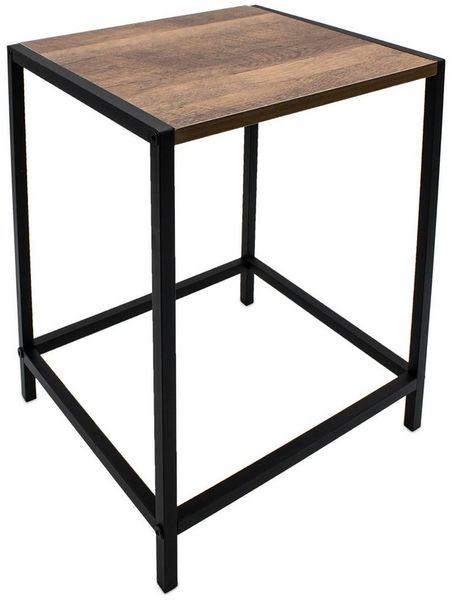 Spetebo Beistelltisch Holz Beistelltisch mit Metall Gestell (Anzahl, 1-St, Stück), vielseitig einsetzbar