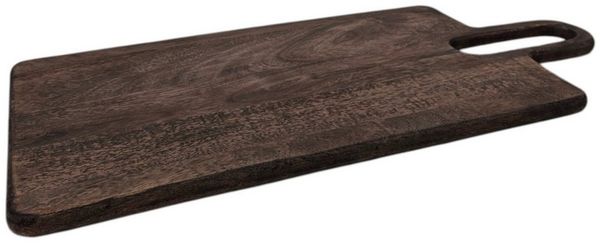 Meinposten Servierbrett Holzbrett Schneidebrett braun 55x25 Dekobrett Kerzenbrett Mangoholz, Mangoholz, mit Griff
