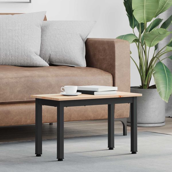 vidaXL Couchtisch Natur 60 x 30 x 36 cm Massives Kiefernholz 892757