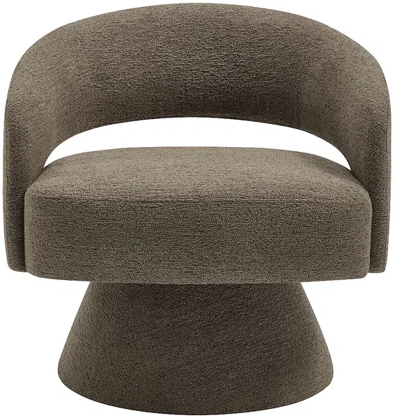 Vente-unique - FEDOTE Sessel Stoff Schokoladenbraun - B 68 cm x H 72 cm x L 71 cm