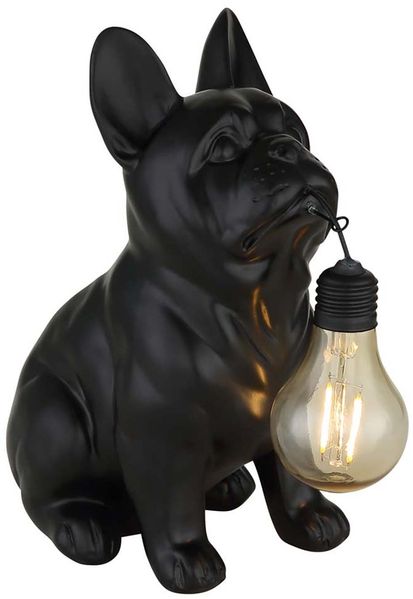 LED Solarleuchte, Kunststoff, Schwarz Matt, Hund, H 23,5 cm