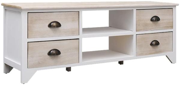 vidaXL TV-Schrank 108x30x40 cm Massivholz Paulownia 338520