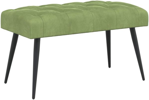 vidaXL Bank mit Knopfheftung Hellgrün 80 x 40 x 46 cm Samt 42038560