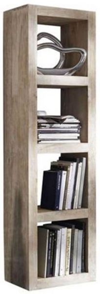 Regal Akazie 48x35x174 white stone getüncht NATURE WHITE #52