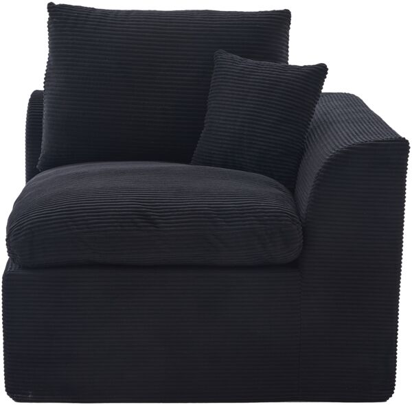 LVHOM Modulares Eckteil 1 St, Eckmodul mit Kissen, 1-Sitzer-Sofa aus Cordstoff, Frei kombinierbar, 101x102x84 cm