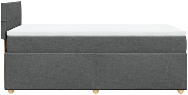 vidaXL Boxspringbett mit Matratze Dunkelgrau 100x200 cm Stoff 3288892 Bild 7